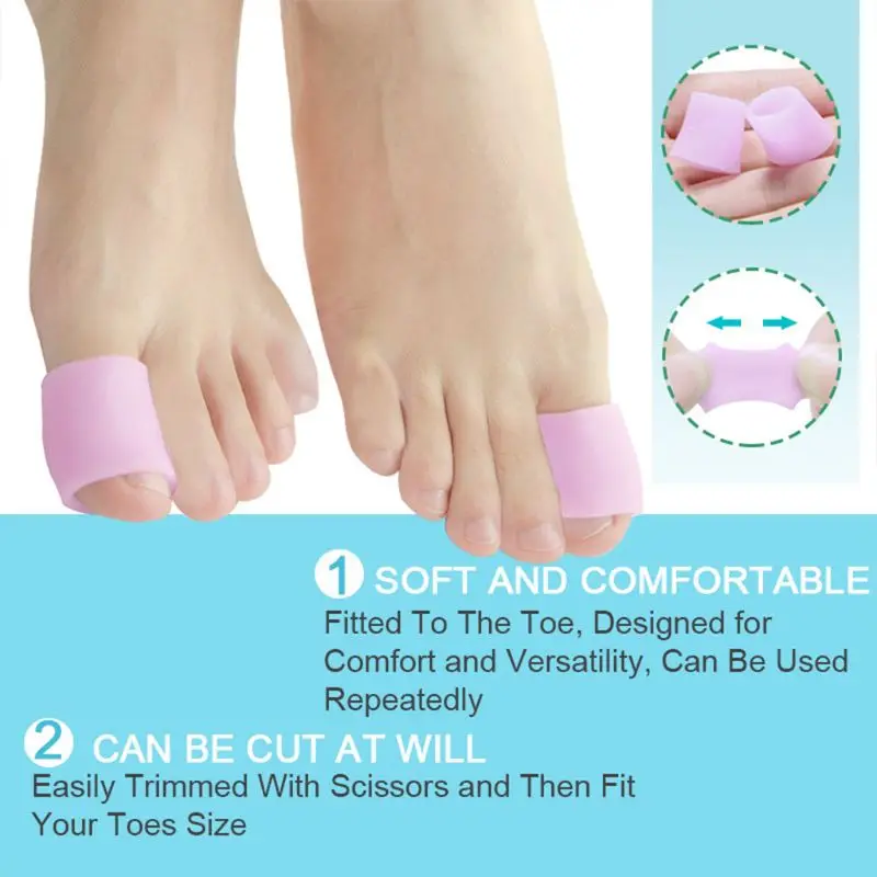 

Toe Sleeves Elastic Gel Protector Separators Cushion to Protect Blister Corns
