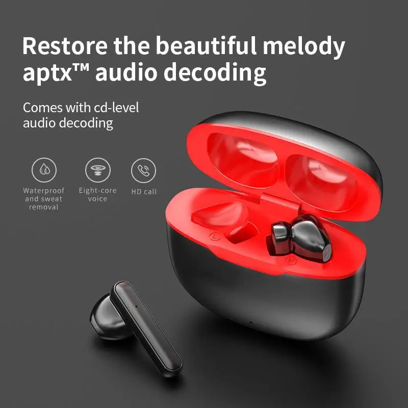 

Wireless Headphone Bluetooth Headset TWS Bluetooth 5.0 Earphone Utra-Long Standby Sports Earbuds With Noise Reduction Mic