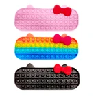 Новинка чехол для карандаша Пузырьковые игрушки Аниме антистресс СДВГ беспокойство мягкие чехлы для карандашей сенсорные кавайные попки Детский Рождественский подарок