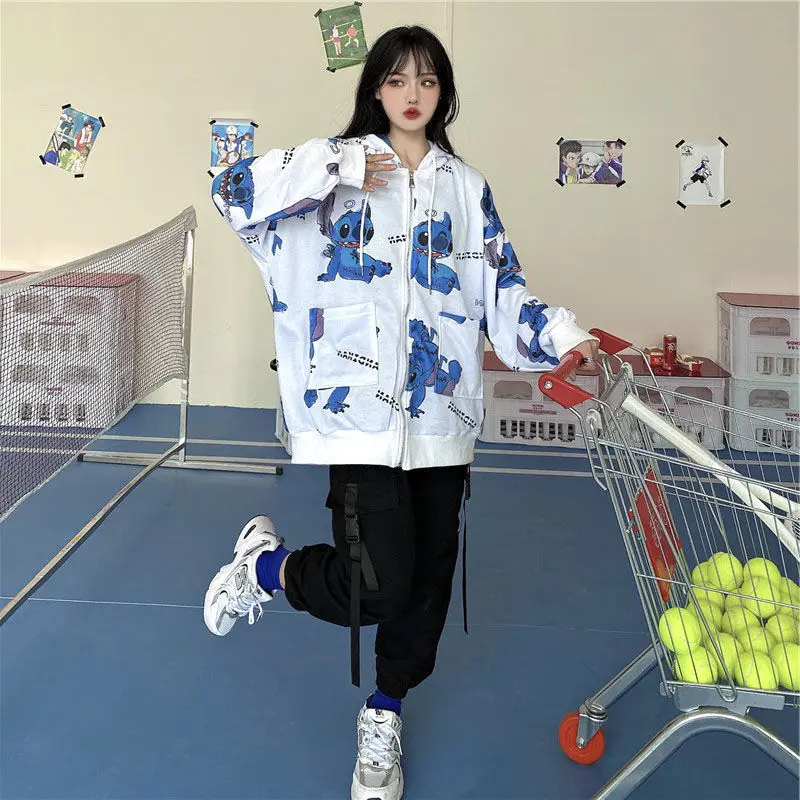 OversizeHoodedthinSweatercoatLooselovelyGuochaoSuper fireNet Redcoat