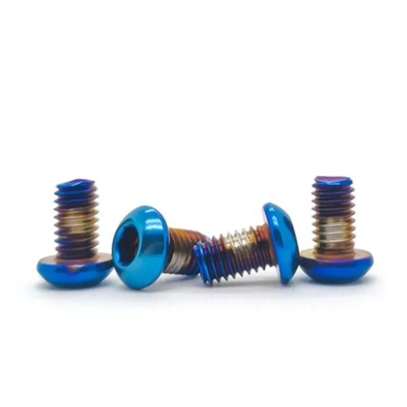 10 шт. мотоциклетный винт 304 нержавеющая сталь Радужная круглая кнопка головка