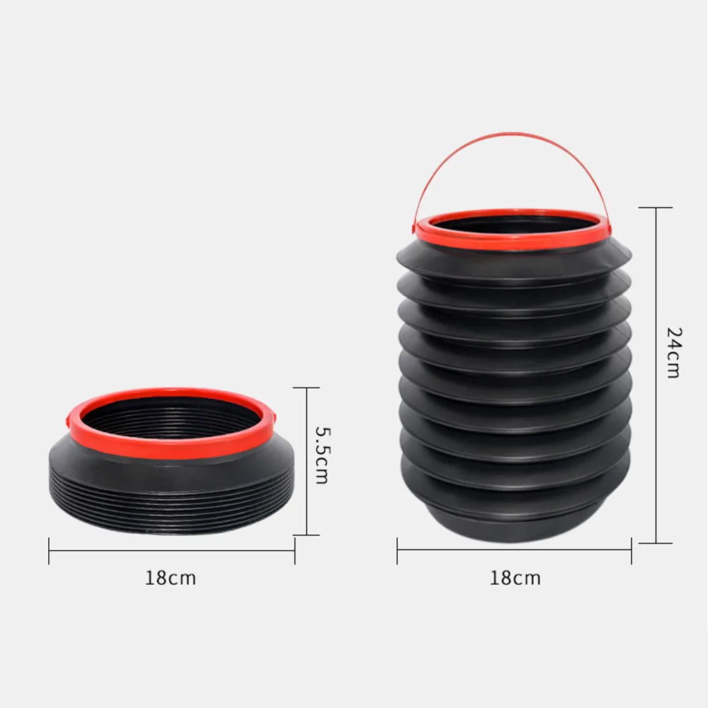 Portable Outdoor Camping Hiking Car Wash Fishing Folding Bucket Barrel Water Container hiking Numerous Activities | Автомобили и