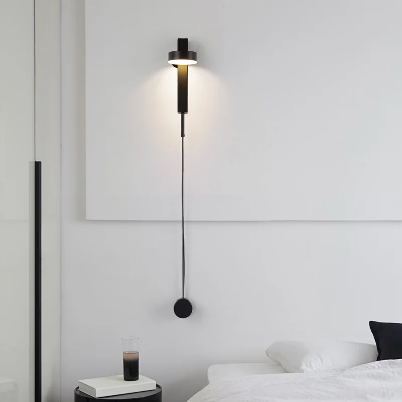 Минималистичная настенная лампа современная простая прикроватная для спальни