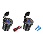 Автомобиля с двумя портами USB Зарядное устройство 4.8A адаптер быстрой зарядки USB Мощность вытяжная настольная розетка светодиодный Streamlight вольтметры входного напряжения переключатель включениявыключения для Авто Мото лодка