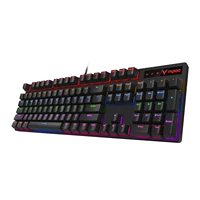 Rapoo V500PRO Wired Mechanical Gaming Keyboard Mixed LED Backlit Keyboard for Windows Gaming 104 Keys Russian English Layout