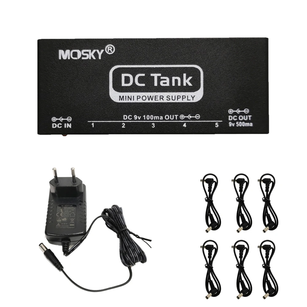 Блок питания для гитары Mosky DC Tank 9 В 6 изолированных выходов Аксессуары мини