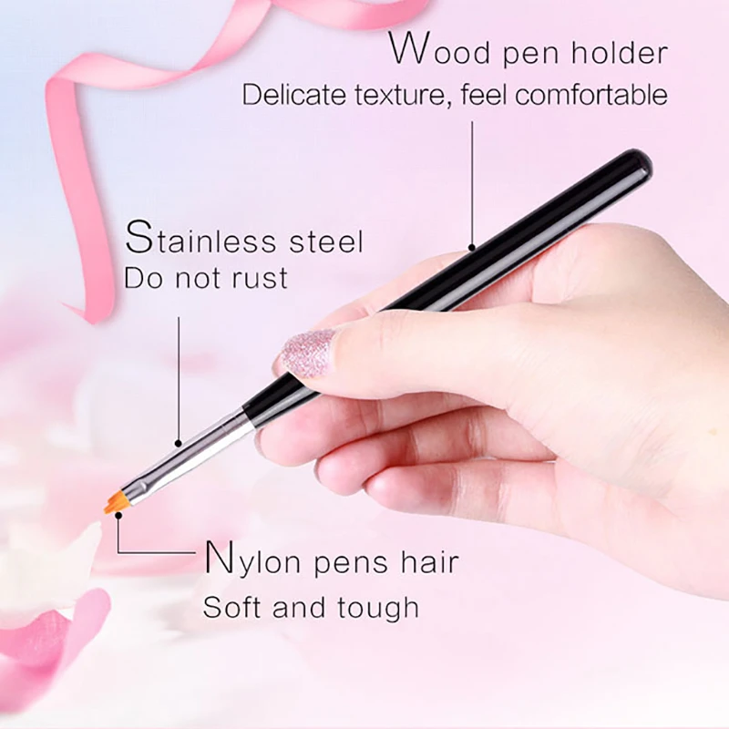 

1Pcs Petals Nail Pen Nail Art Carved Pen Manicure Tools Painted Brush Nail Art Tool