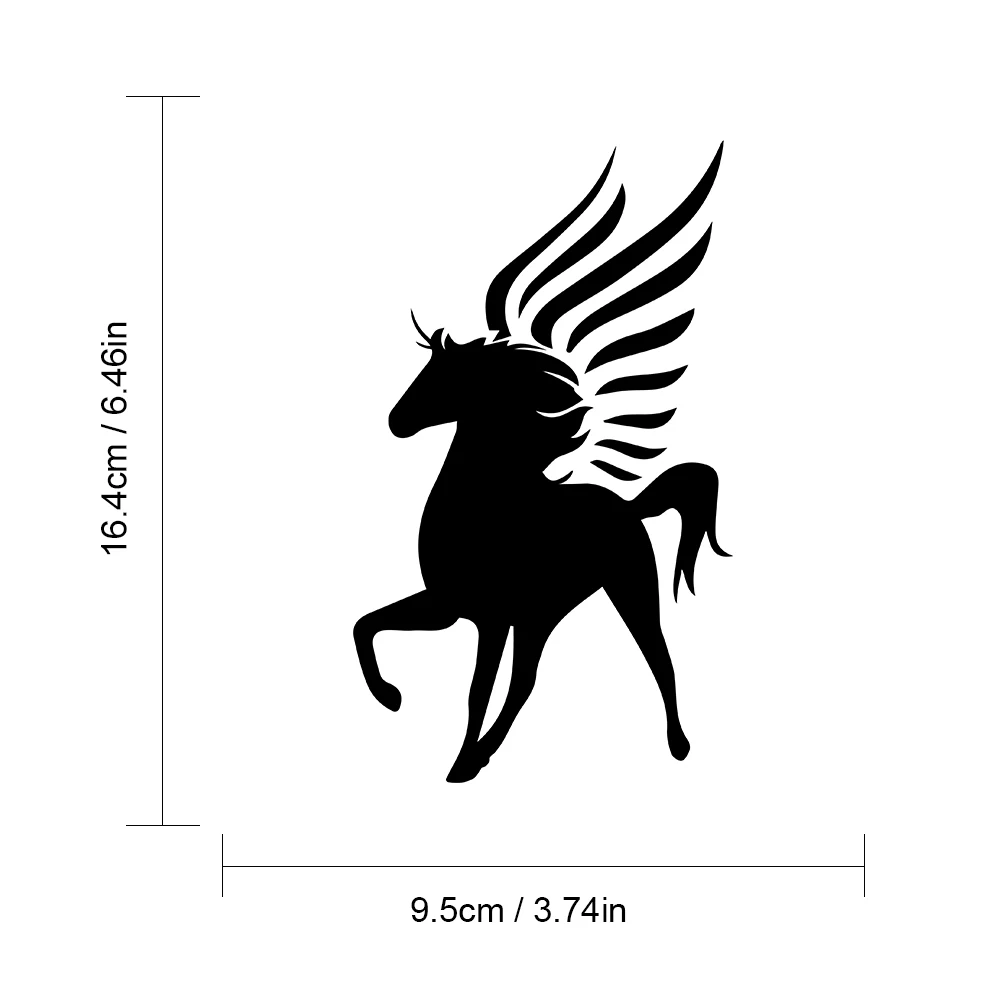 WIPERSIGNS наклейки на бампер и для автомобиля с летающей лошадью декоративные