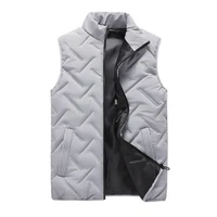 2021 winter waistcoat simple warm soft zip up winter vest mens waistcoat