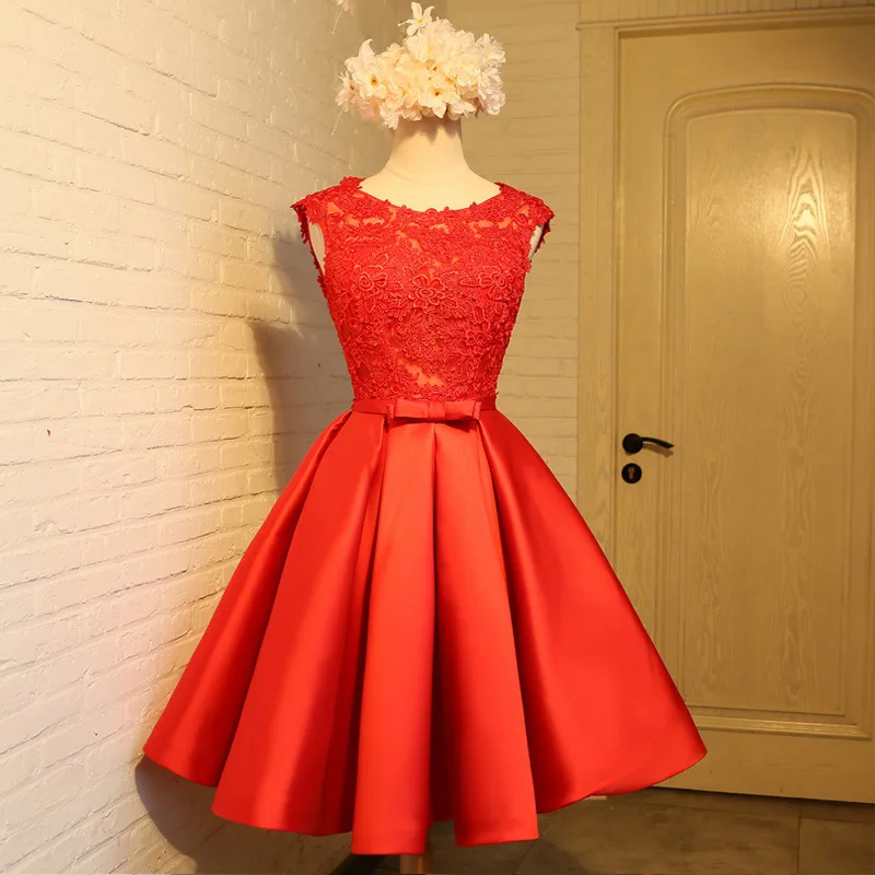 

Bridesmaid Dresses Short Tulle Applique Satin Wedding Party Gowns Halter Robe Rose Cheap Robe Demoiselle D Honneur Femme