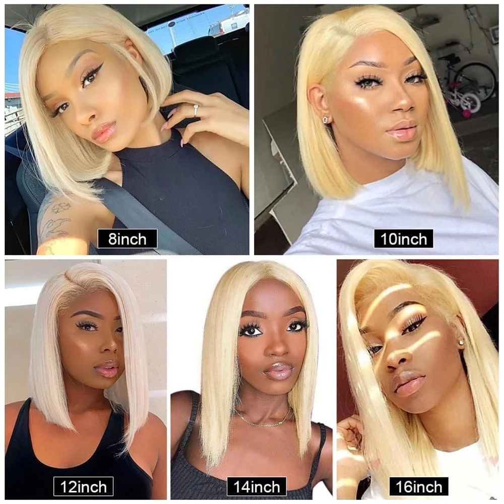 Парики из светлых волос 1b 613 Ombre Bob парики спереди короткие прямые человеческие
