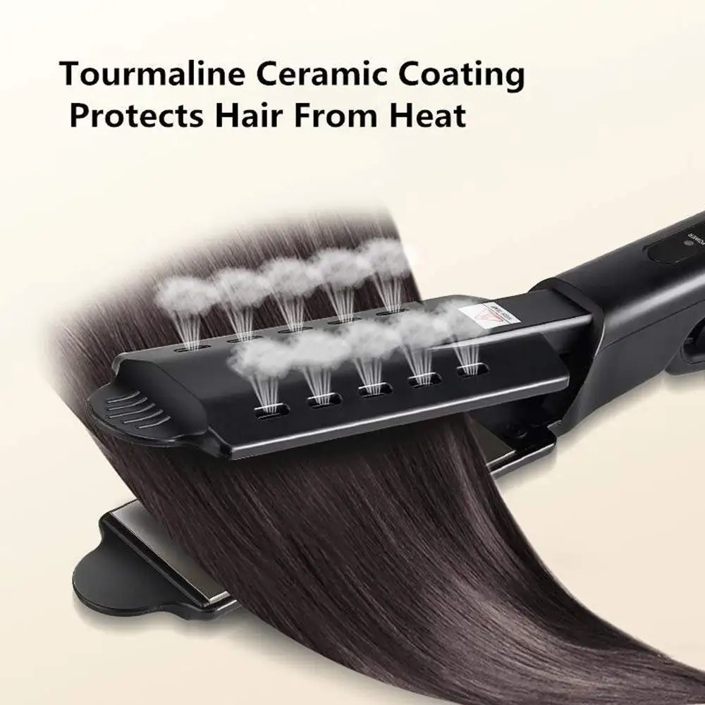 

Steam Hair Straightener Four-gear temperature adjustment Ceramic Tourmaline Ionic Hair Iron Steam Flat Irons Straighteners