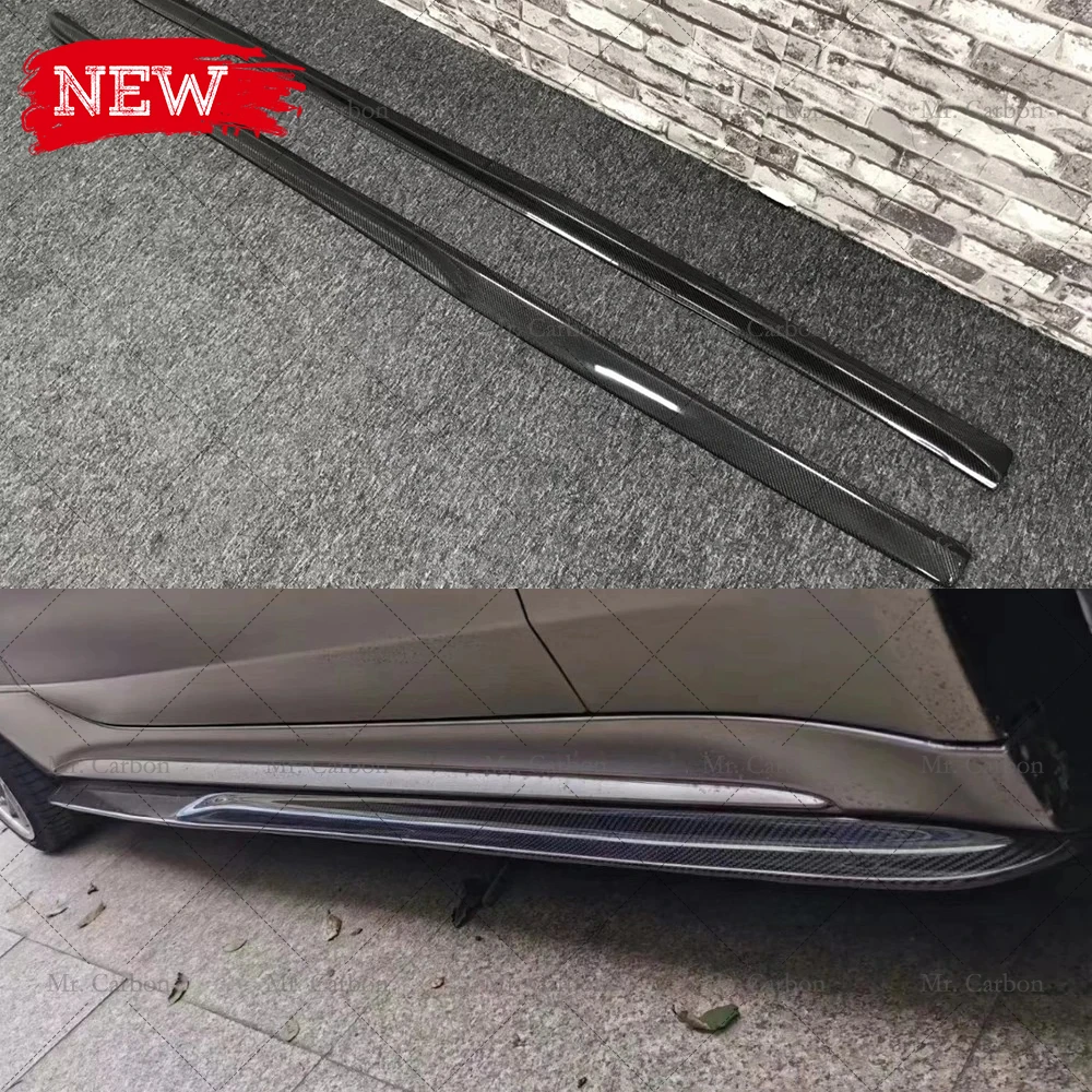 Для W205 AMG C63 4/2 DOOR 2015 2019 PSM удлинительная боковая юбка из углеродного волокна