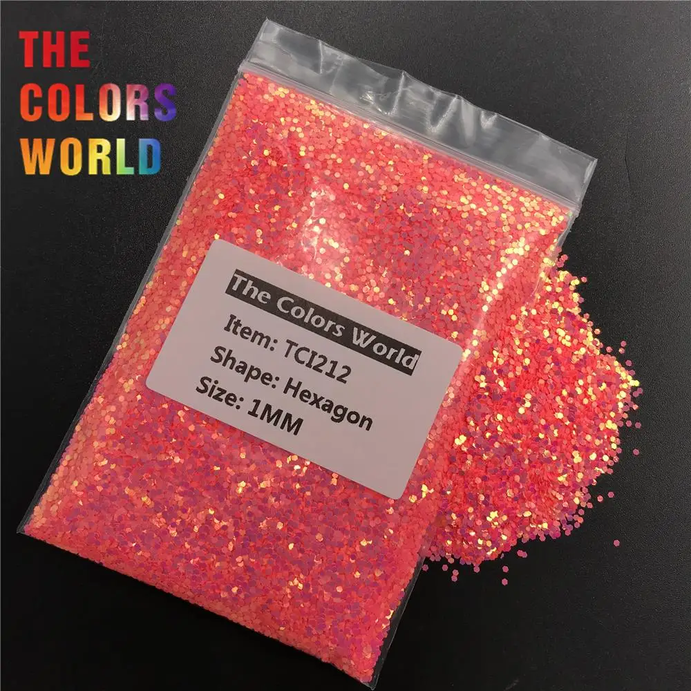 

TCI212 Pearlescent Iridescent Red With Gold Light Hexagon Nail Glitter Nail Decoration Body Art Tumblers Crafts DIY Accessorie