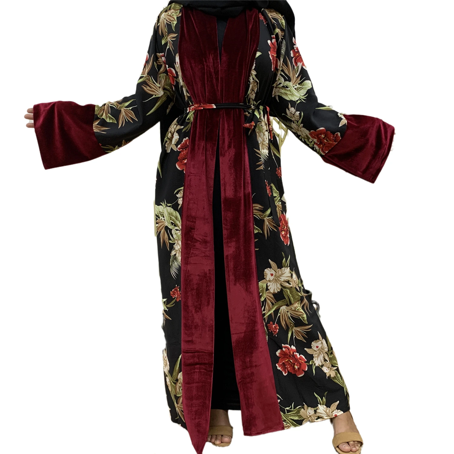 

Ramadan Dubai Abaya Robe Femme Kimono Cardigan Muslim Dress Women Kaftans Caftan Marocain Qatar Elbise Turkish Islamic Clothing