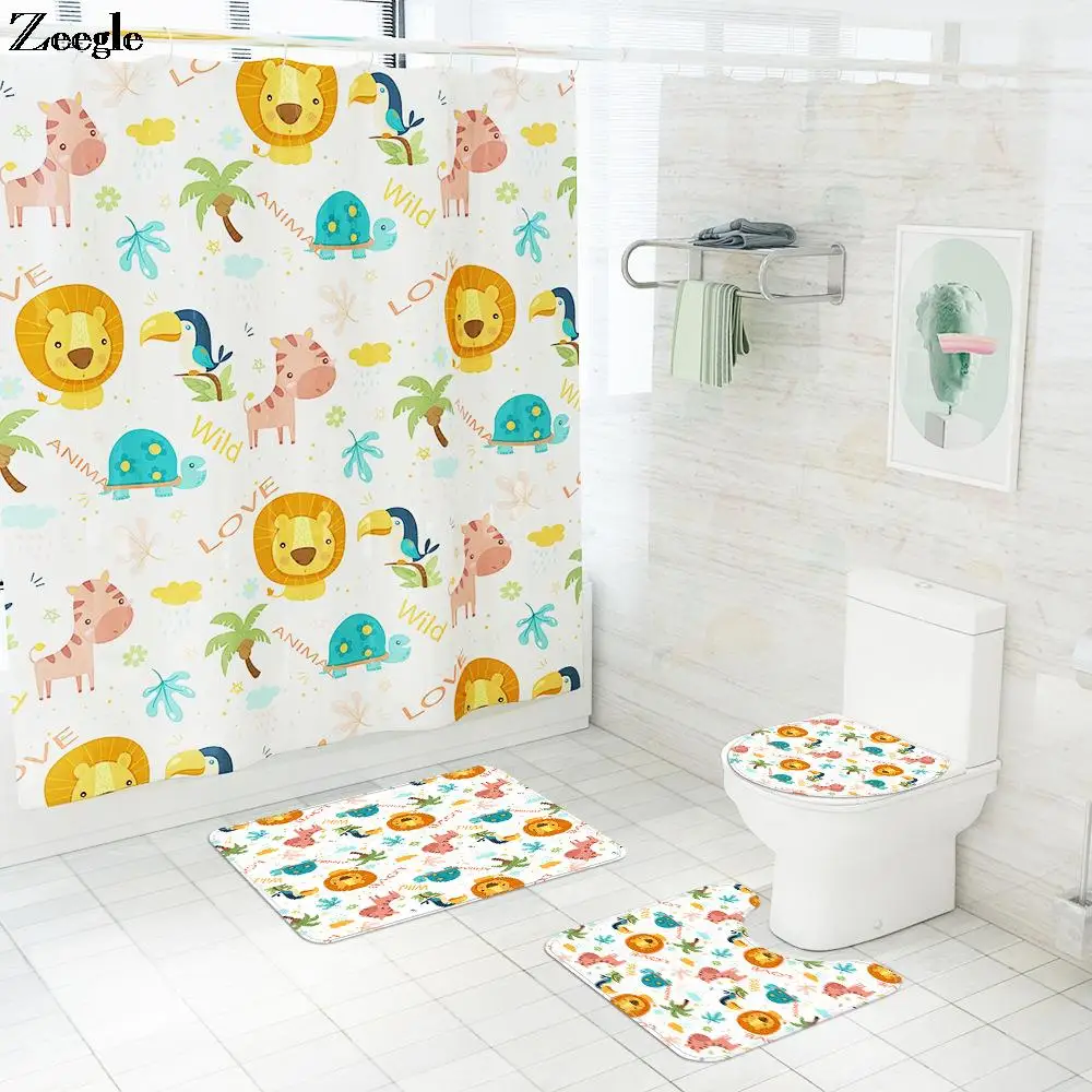 

Комплект занавесок для ванной из полиэстера и пены с эффектом памяти