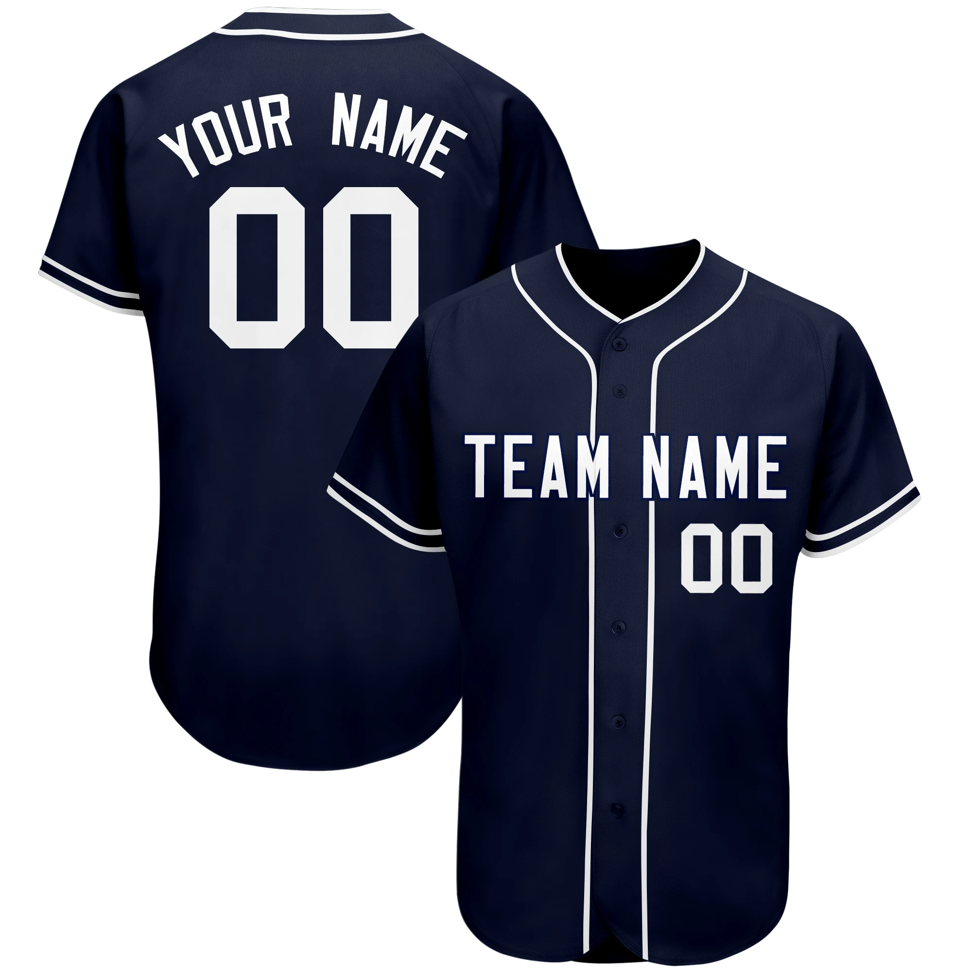 

High Quality Baseball Jersey Sew Your Name/Number Customized V-neck Soft Cool Button-down for Men/Lady/Child Any Colour Big size