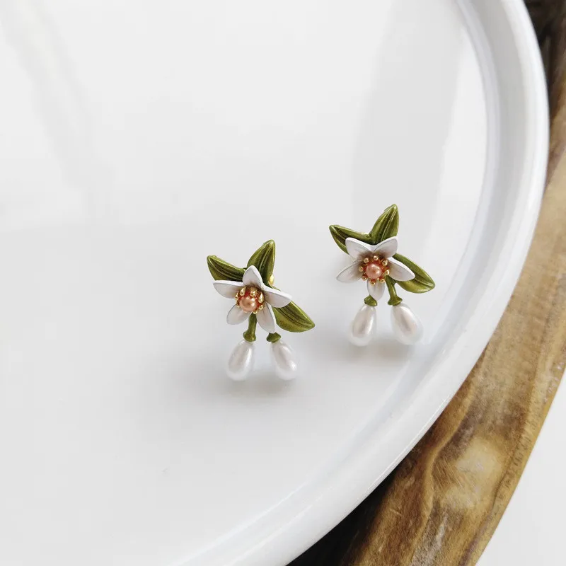 Женские серьги-клипсы с искусственным жемчугом Элегантные корейские ювелирные