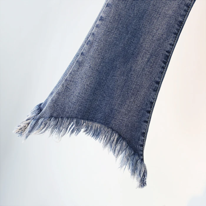 Расклешенные женские джинсы с высокой талией новый весенний