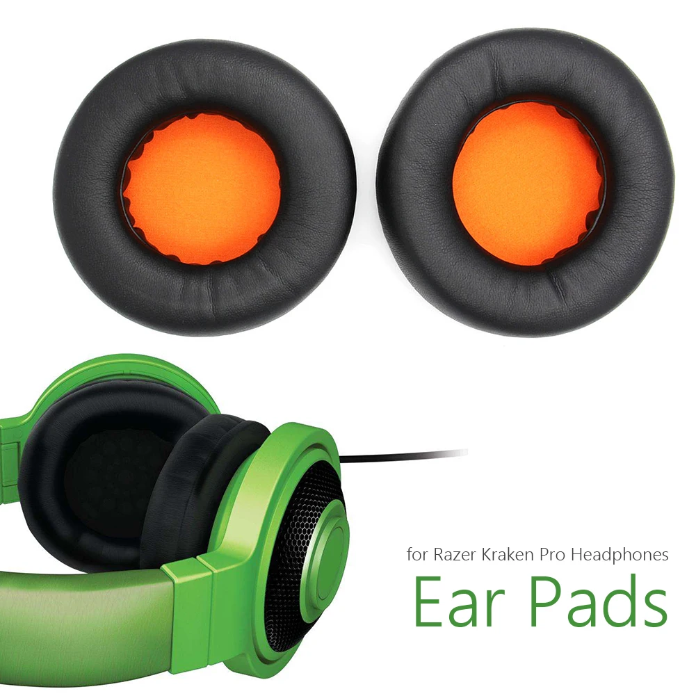 

Headphones Ear Pads Convenient Carrier Protein Leather Covers Lightness Portability Replacement Pack 2 for Razer Pro