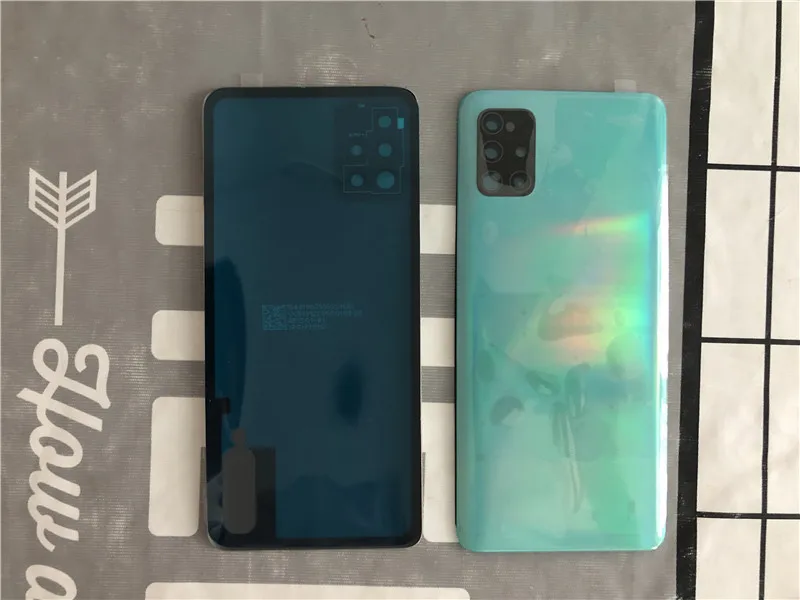 

Housing For Samsung Galaxy A51 A515 6.5inch Battery Cover Repair Replace Back Door Phone Rear Case + Camera Lens Logo
