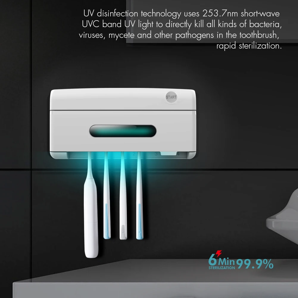 Настенный кварцевый УФ-дезинфектор Бритва для зубных щеток стерилизатор УФ