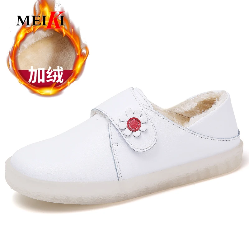 MEIKI/2019 г. Новые зимние сапоги классические замшевые женские теплые ботильоны на