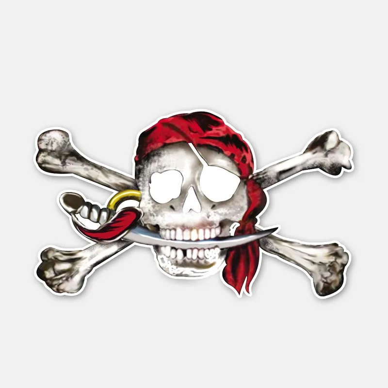 

13CM Accessories Car Styling Corsair Skull Decal Motorcycle Helmet Car Sticker Cover Scratches Waterproof