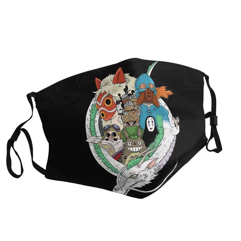 

Breathable Ghibli Anime Manga Spirited Away Dragon Mask Hayao Miyazaki My Neighbor Totoro Protection Respirator Mouth Muffle