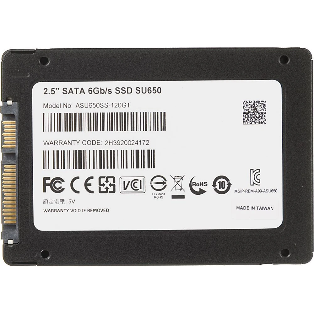 Твердотельный накопитель ADATA ASU650SS 120GT R SSD 2.5&quot 120GB SATA III чтение: 520 Мб/сек запись: 320