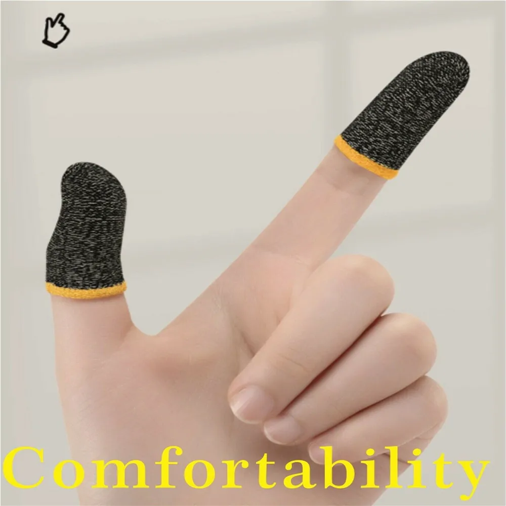 

Silver Fiber Thumb Finger Mobile Game Cuff Gloves