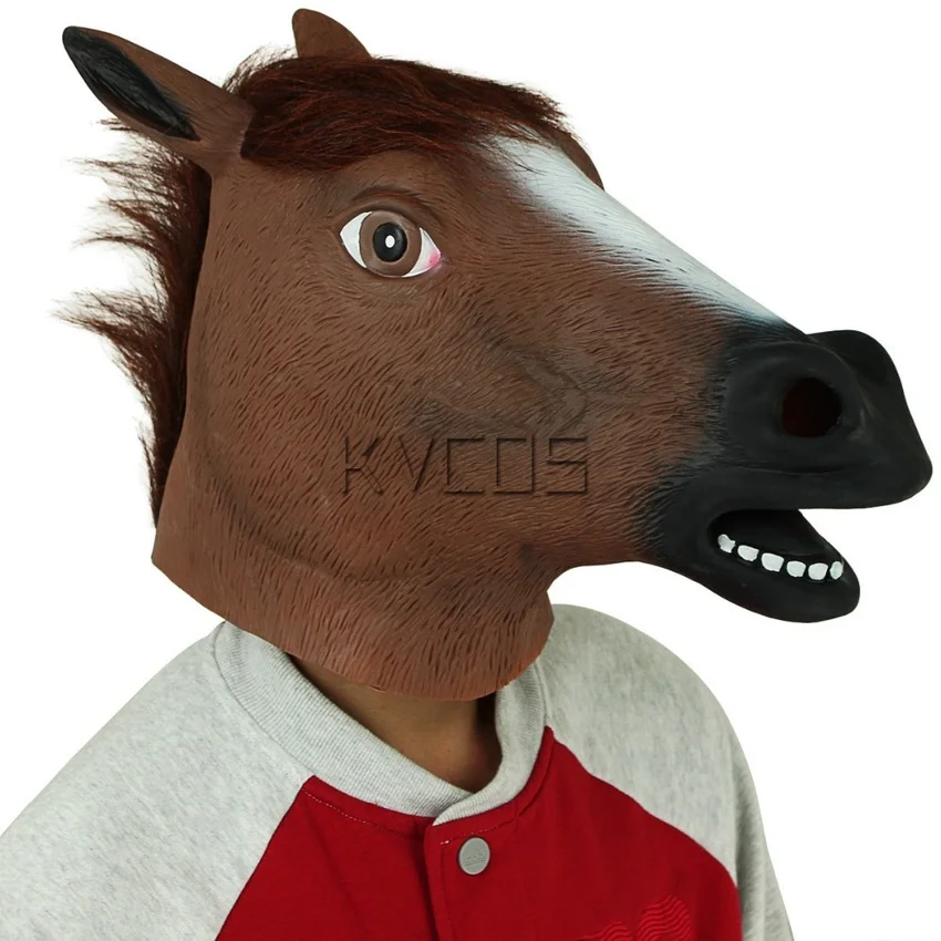 Креативная страшная голова лошади фотокостюм реквизит для театра новинка