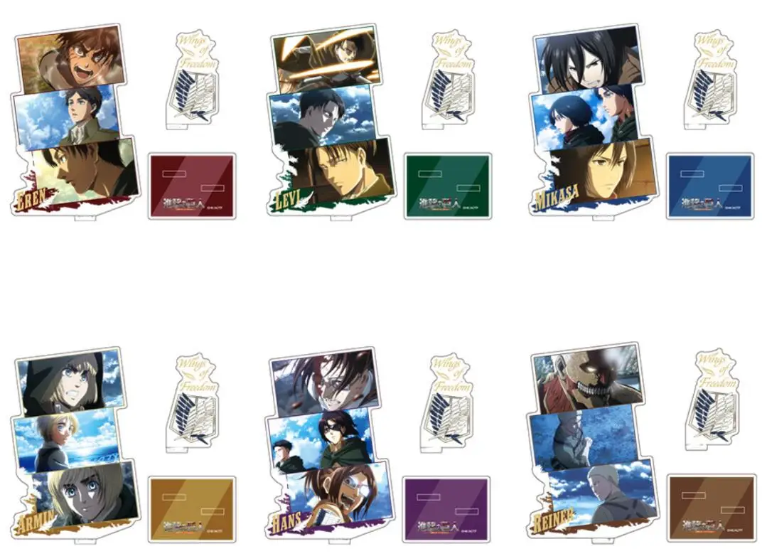 

Anime Attack on Titan Eren Jäger Rival Ackerman Erwin Smith Acrylic Stand Figure Display Model Plate Accessories Collection Toy