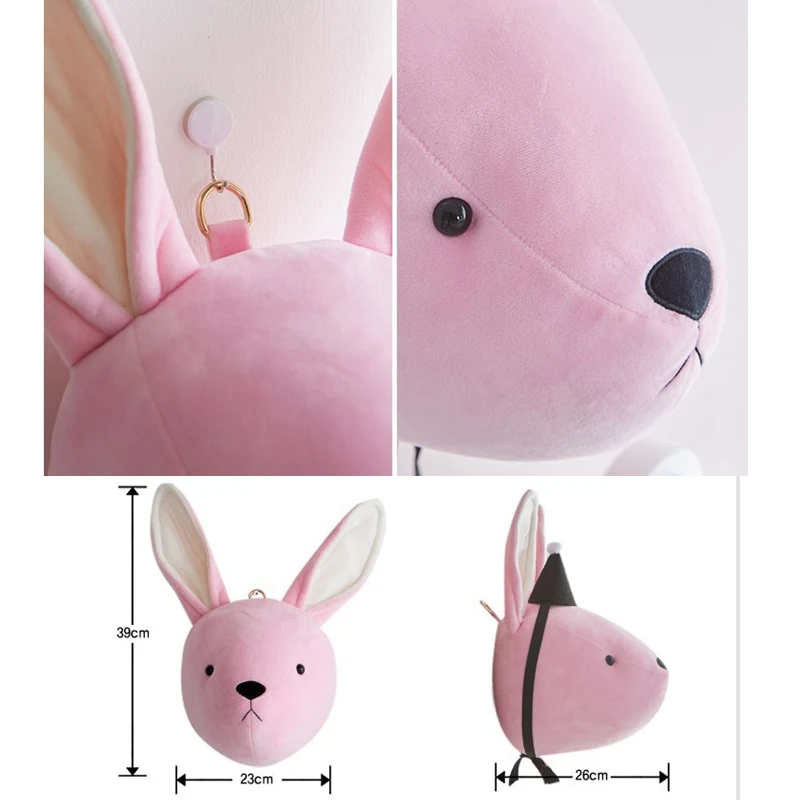 Плюшевая кукла с головой животного фламинго слон настенное крепление мягкие