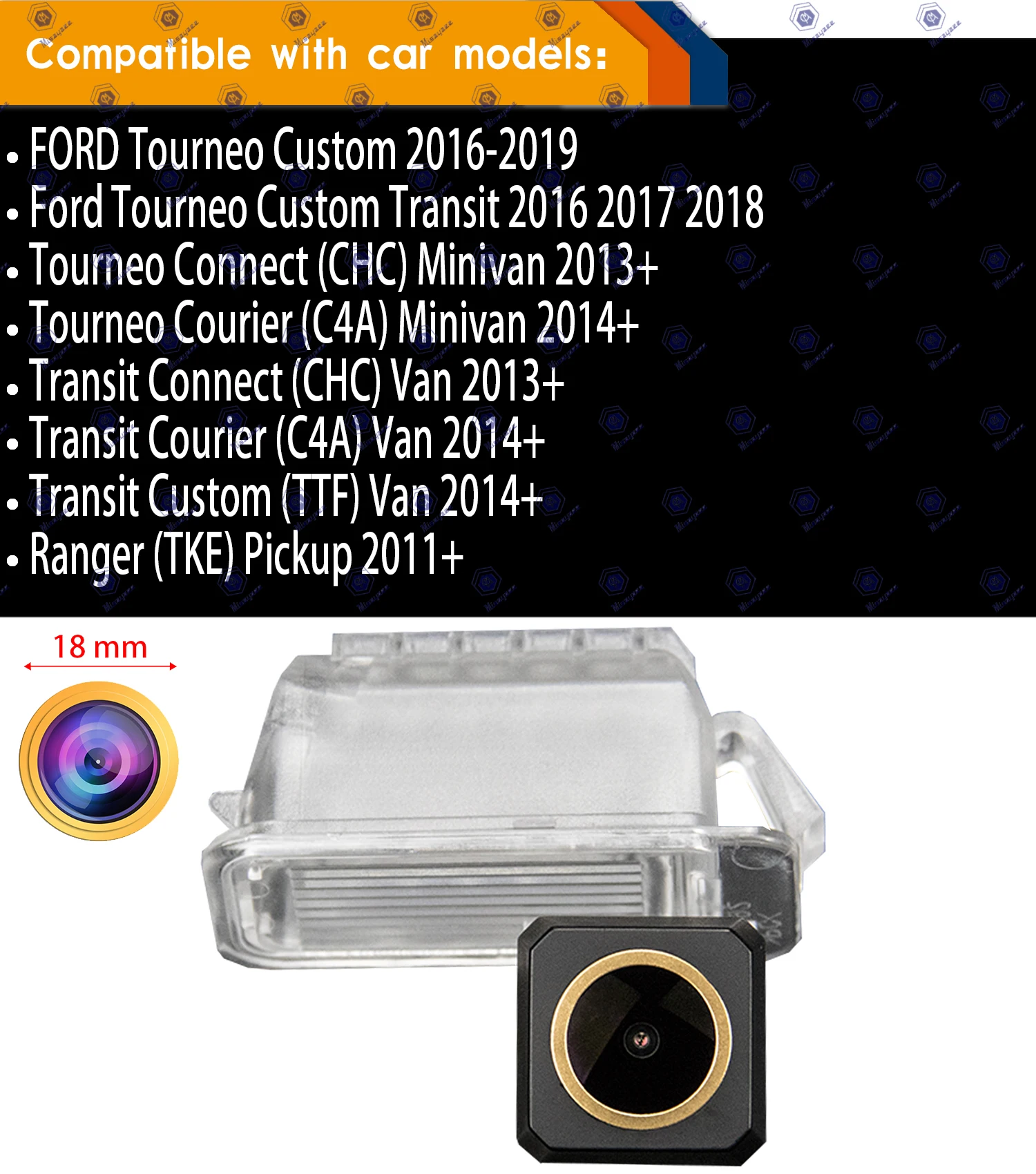 Динамический трек Starlight камера заднего вида ночного видения для FORD Tourneo обычай