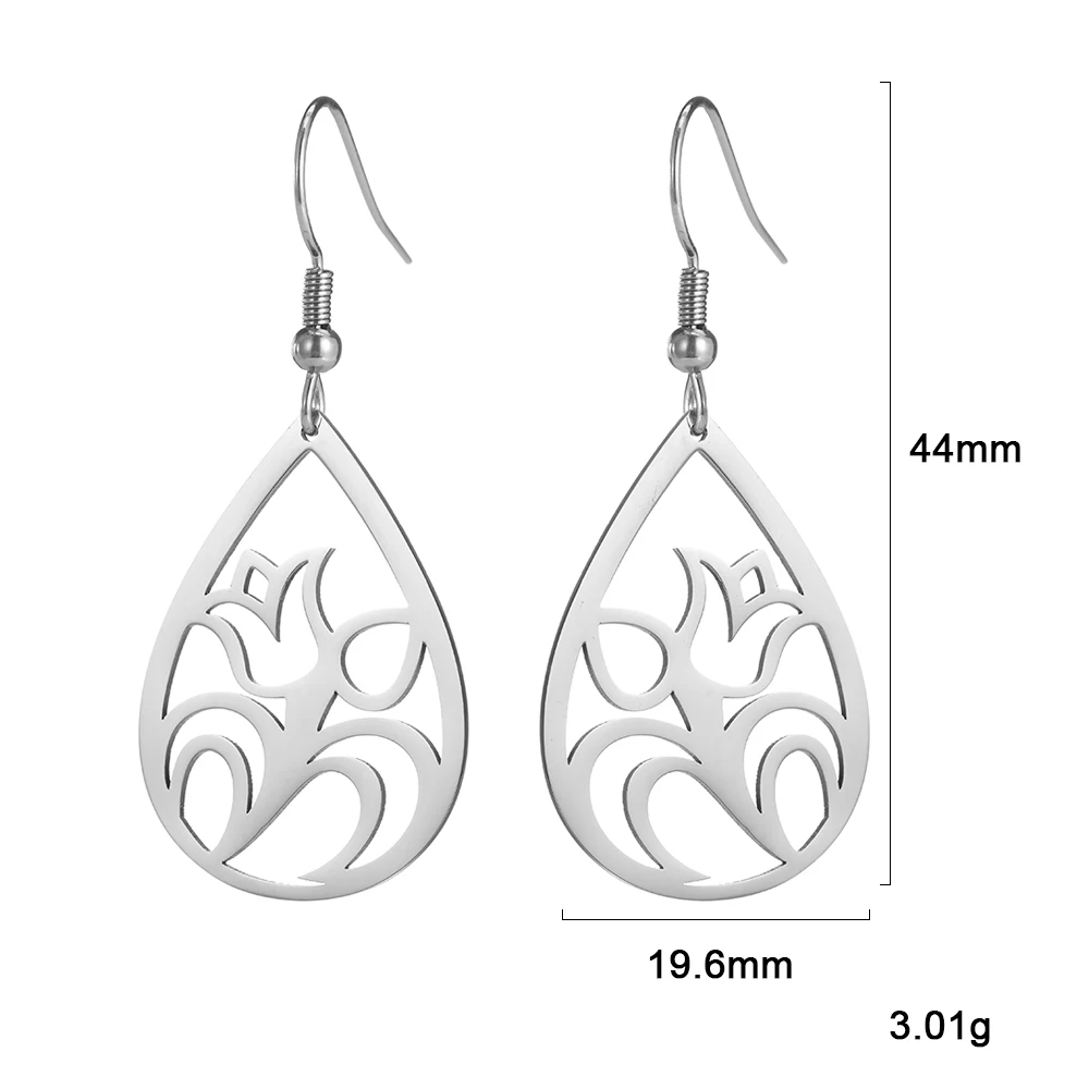 

Lucktune Tulip Flower Bloom Drop Earrings Stainless Steel Cute Dangle Earrings Love Mom's Gift For Women New Fashion Jewelry