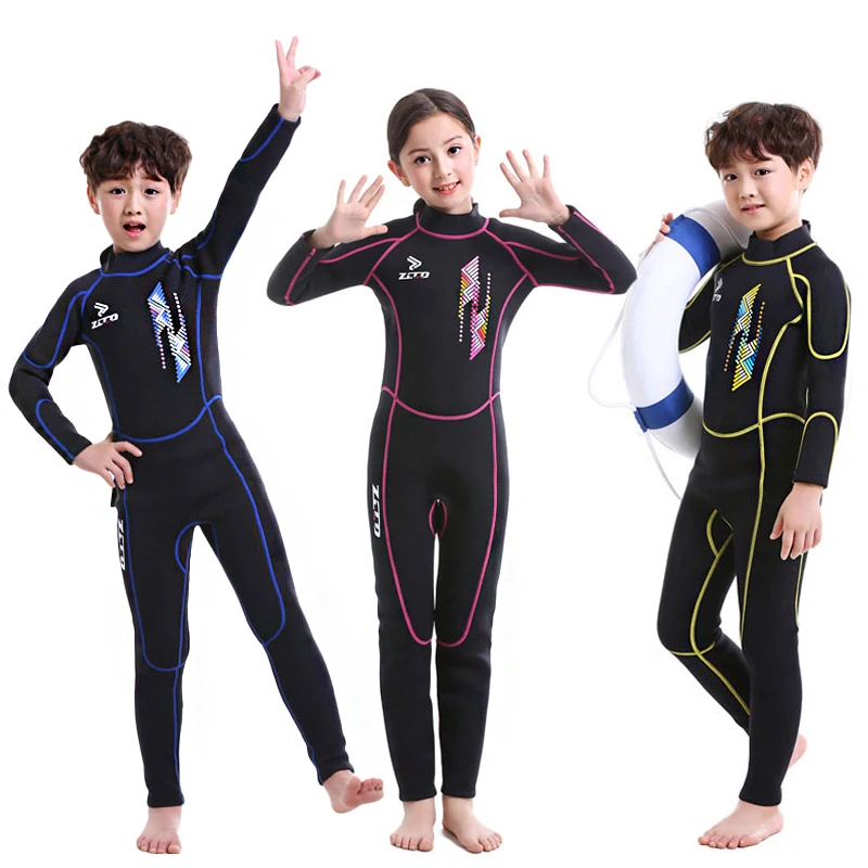 

3mm Neoprene Surfing Children Wetsuit Boys Girls Jellyfish Scuba Swimsuit Kids Underwater Diving Suit Keep Warm Wet Suit