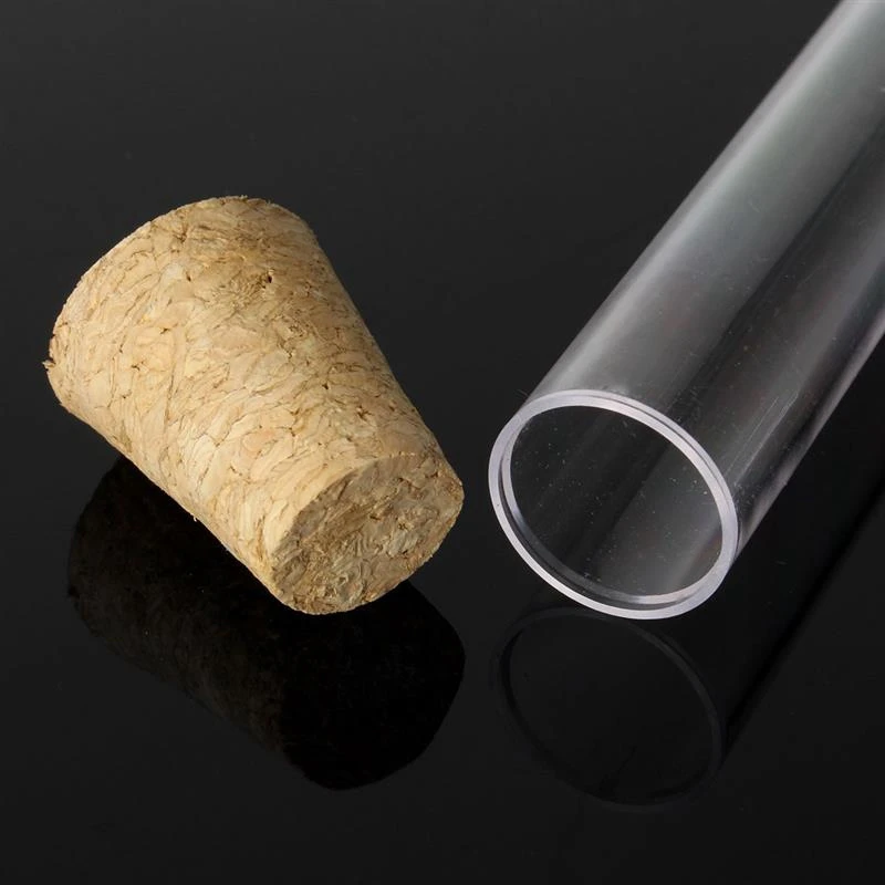 

100Pcs/Pack 20Ml Transparent Plastic Test Tubes with Corks Stoppers Laboratory School Educational Suppy 150X16Mm