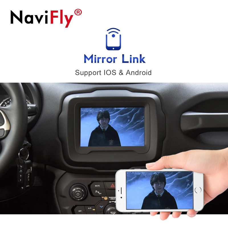 Apple Carplay Box беспроводной для Jeep Renegade 2017-2018 Поддержка оригинального 7 / 8 экрана Mirror