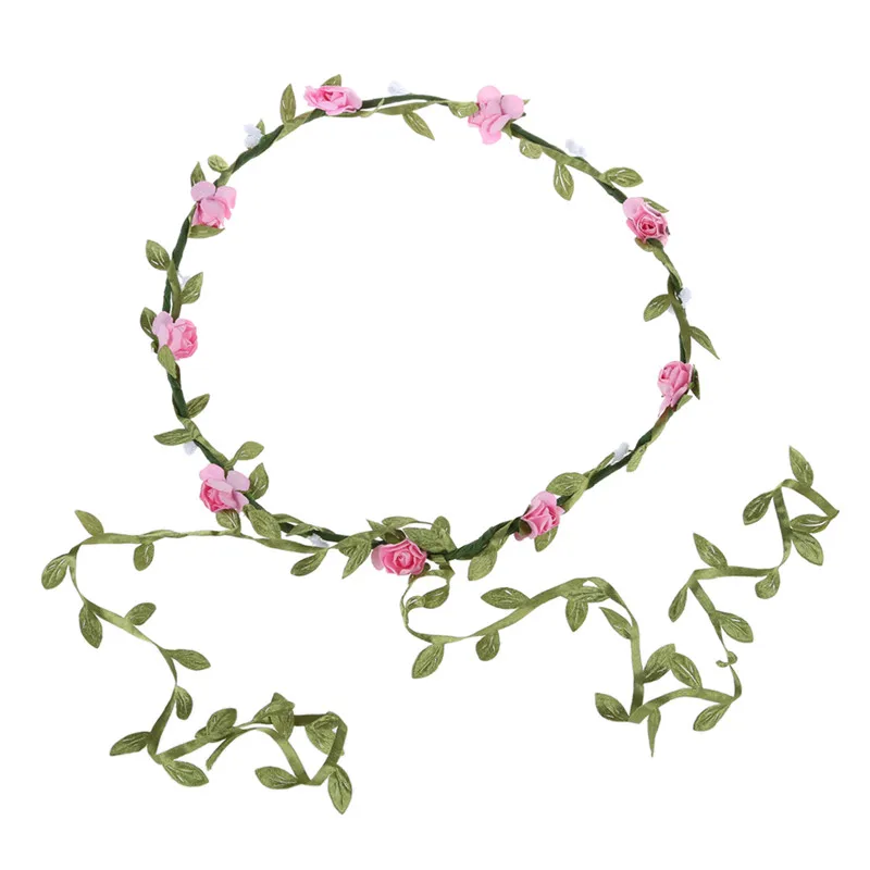 Женская Цветочная Гирлянда в стиле бохо для праздника свадьбы повязка на голову