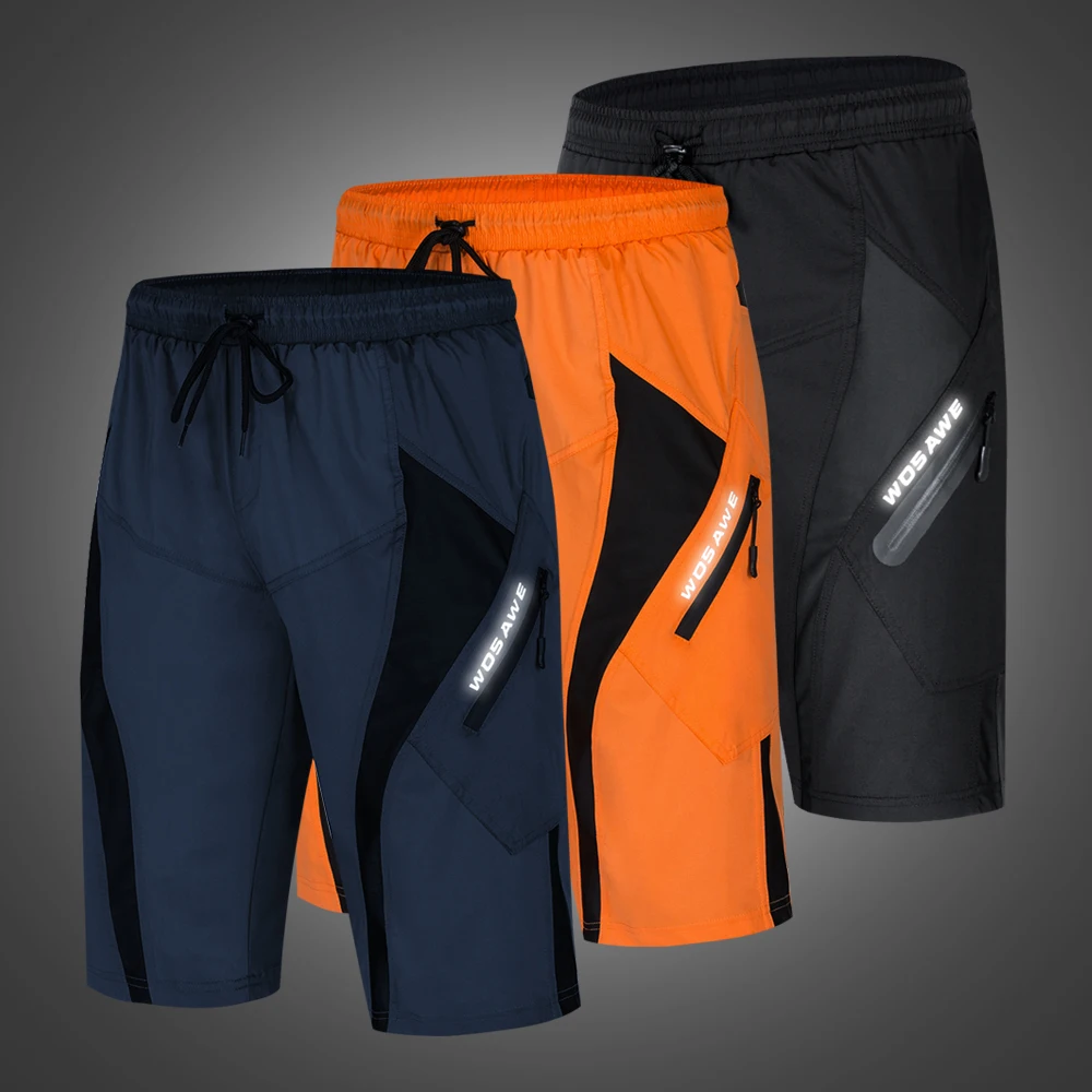 Шорты WOSAWE Мужские велосипедные быстросохнущие светоотражающие эластичные
