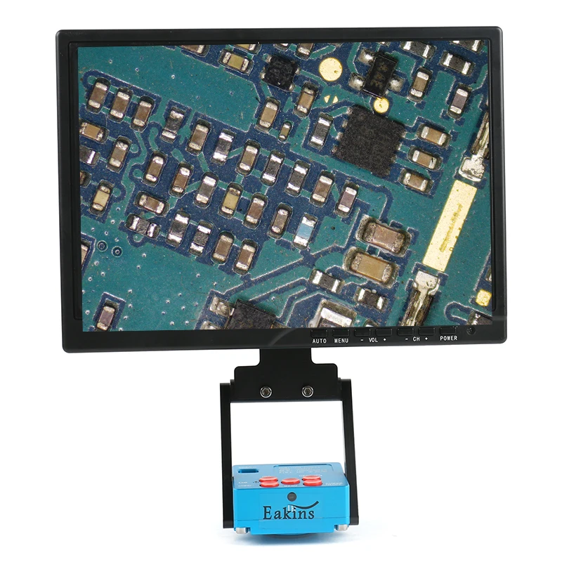 

Промышленный видеомикроскоп 30MP 2K FHD HDMI камера + 10,1 "HD IPS ЖК Портативный монитор для ремонта чипов печатных плат