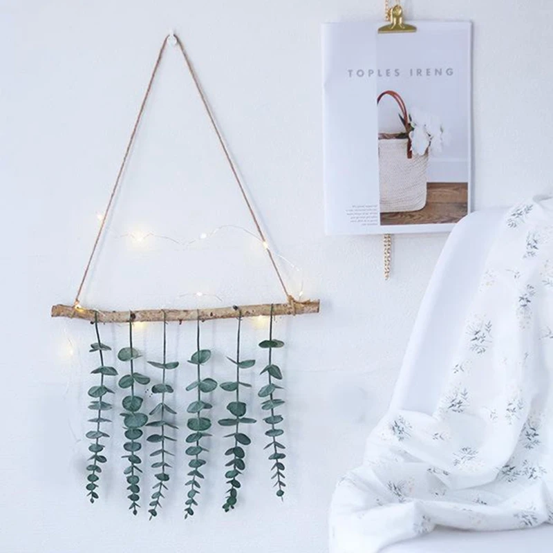 

Eucalyptus Leaf Bedroom Wall Decoration Wall Hanging Eucalyptus Upside Down Wall Decoration for Bedroom Living Room