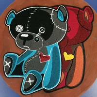 accessories large embroidery big bear patches for clothing or 2657