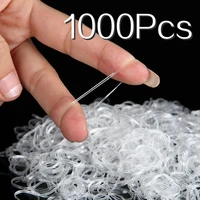 1000pcspack transparent hair elastic rope rubber band for women girls bind tie ponytail holder accessories hair styling tools