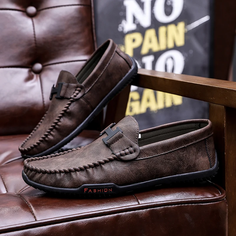 Мужские повседневные Лоферы без шнуровки мужские мокасины летние дышащие лоферы