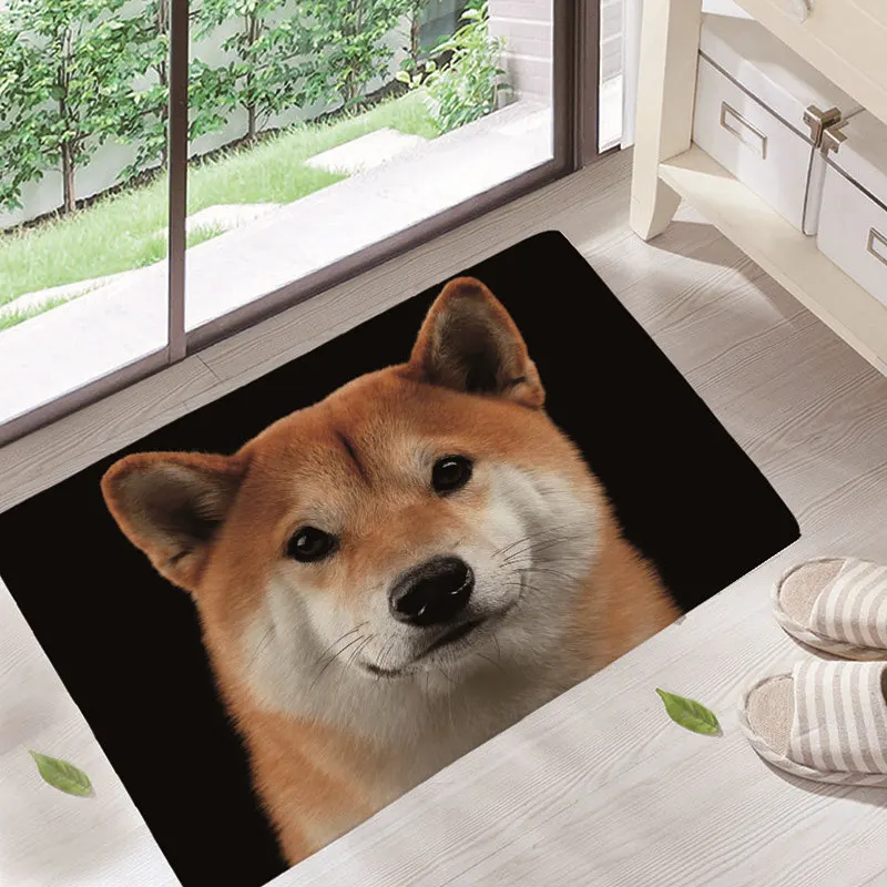 Коврик для дома с милым принтом мопса коврик двери фланелевый пола коврики
