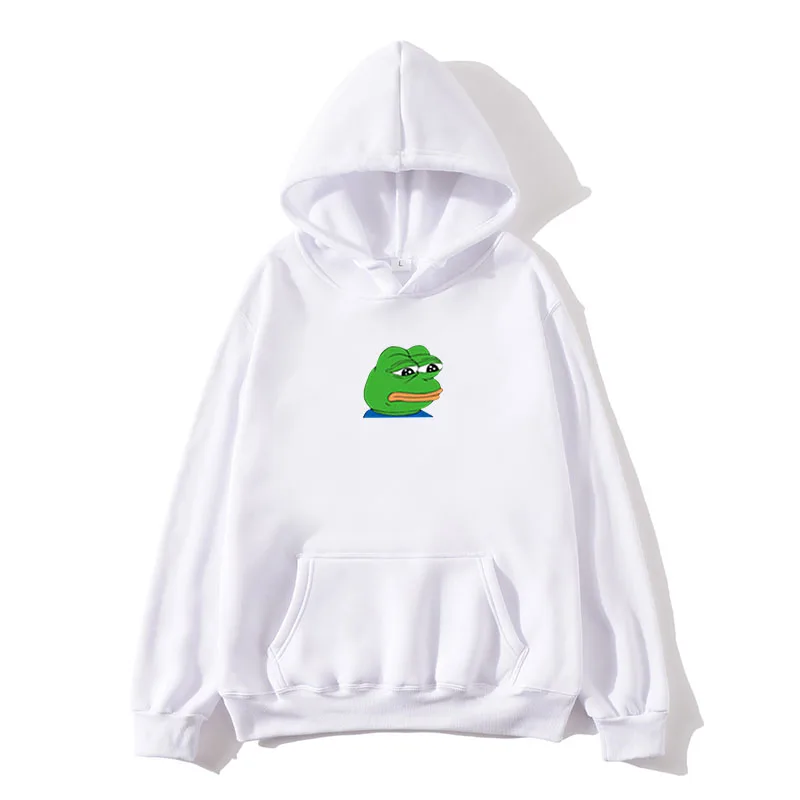 

Men's Japanese Fashion Hip Hop Hoodie Sweatshirt Harajuku Casual Hoodie Sad Frog Print Hoodie Unisex Sports Hoodie