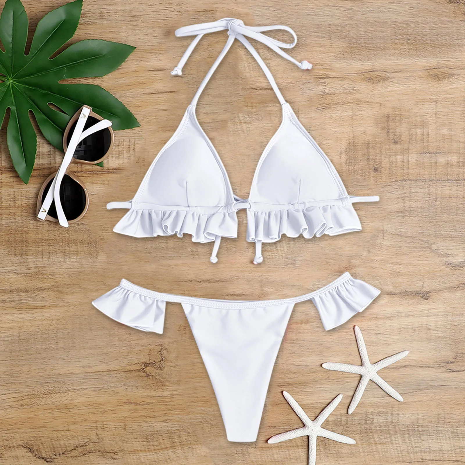 

Sexy Solid Micro Bikini Set Women Two Pieces Swimsuit Swimwear Push Up Padded Bra Thongs Biquini Bathing Suit Beachwear