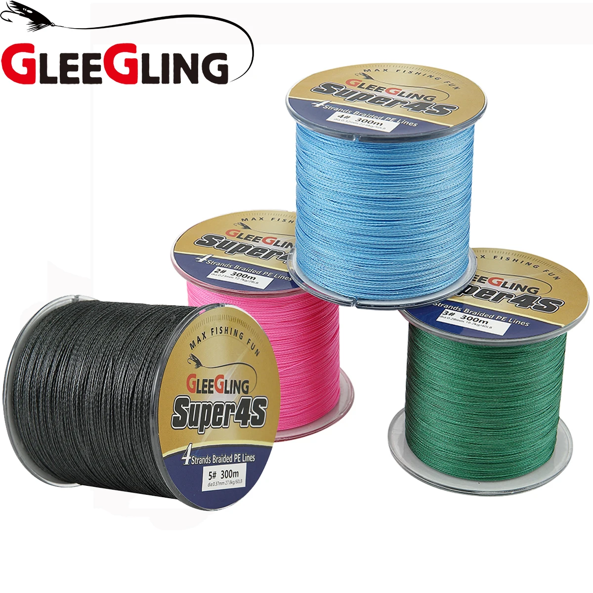 GLEEGLING 300 м рыболовная карпа 4 подставки Multifilamento Pesca 8 150LB проволока Fil De Peche Tresse PE